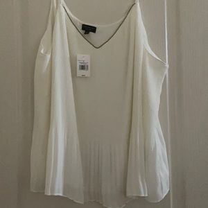 Cream colored  sleeveless top